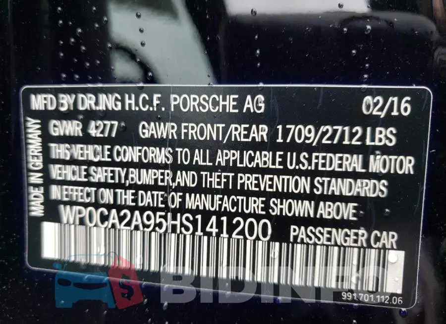 WP0CA2A95HS141200 Photo# 10