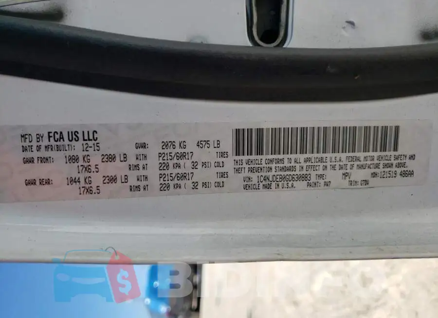 1C4NJDEB0GD630883 Photo# 10