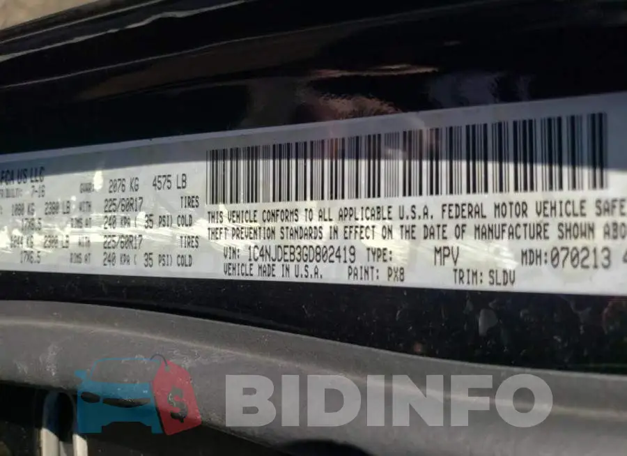 1C4NJDEB3GD802419 Photo# 10
