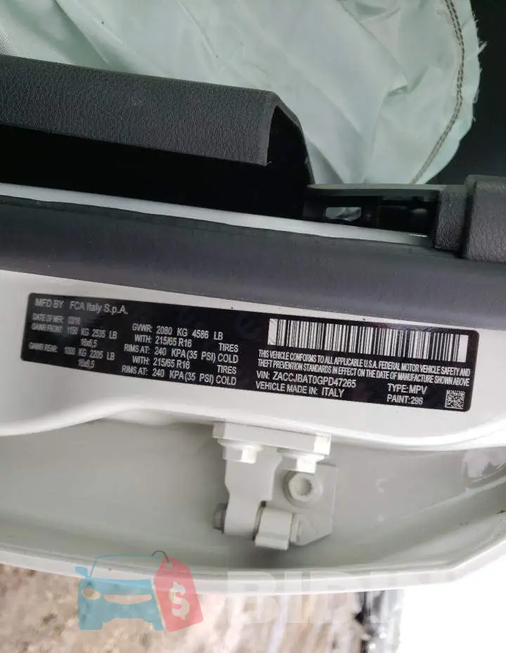 ZACCJBAT0GPD47265 Photo# 10