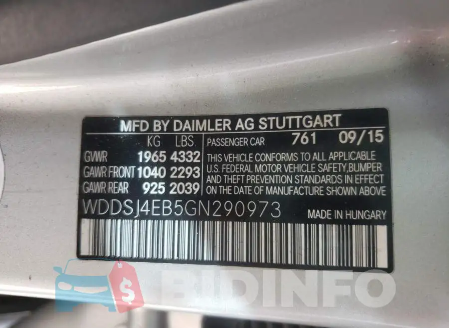 WDDSJ4EB5GN290973 Photo# 10