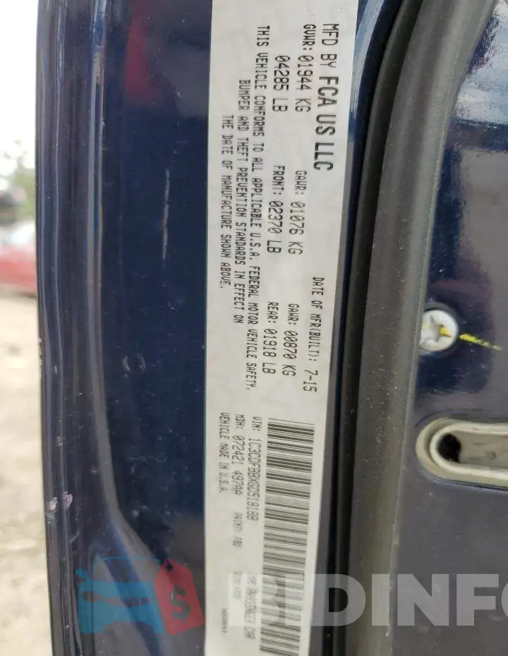 1C3CDFBBXGD518188 Photo# 10