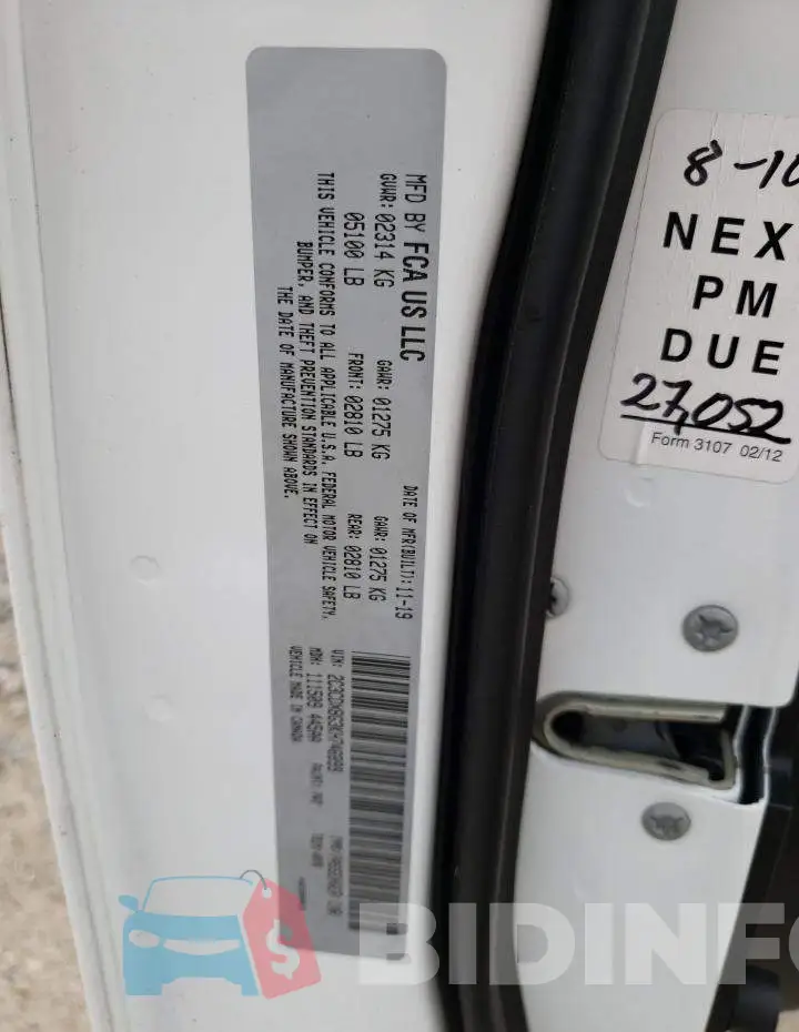 2C3CDXBG3KH746899 Photo# 10