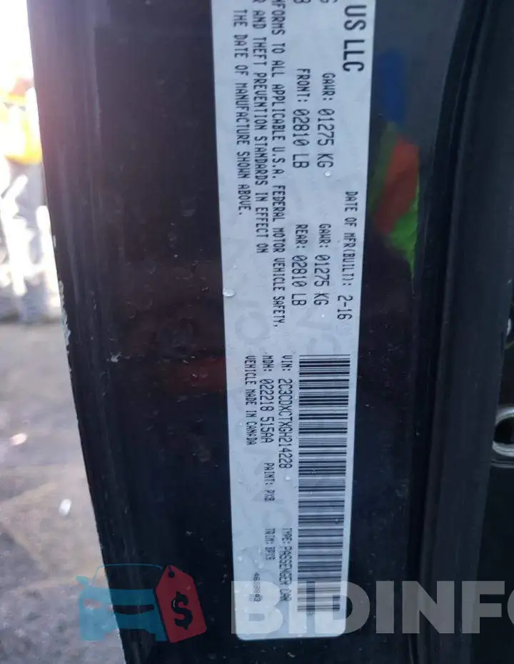 2C3CDXCTXGH214228 Photo# 10