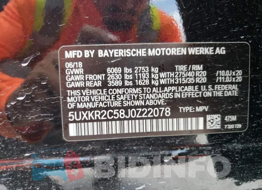 5UXKR2C58J0Z22078 Photo# 10