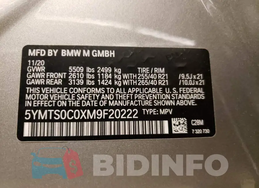 5YMTS0C0XM9F20222 Photo# 10