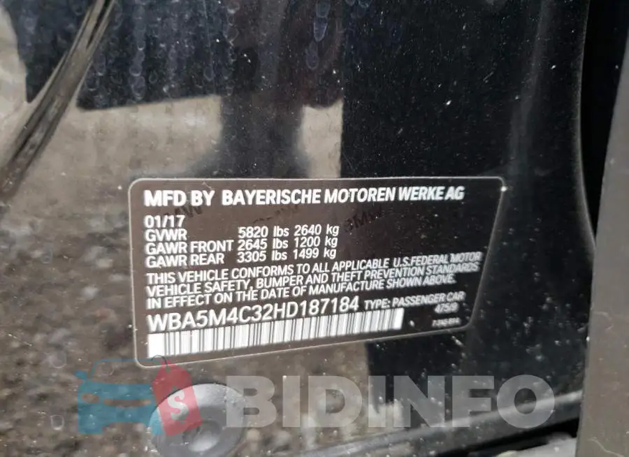 WBA5M4C32HD187184 Photo# 10