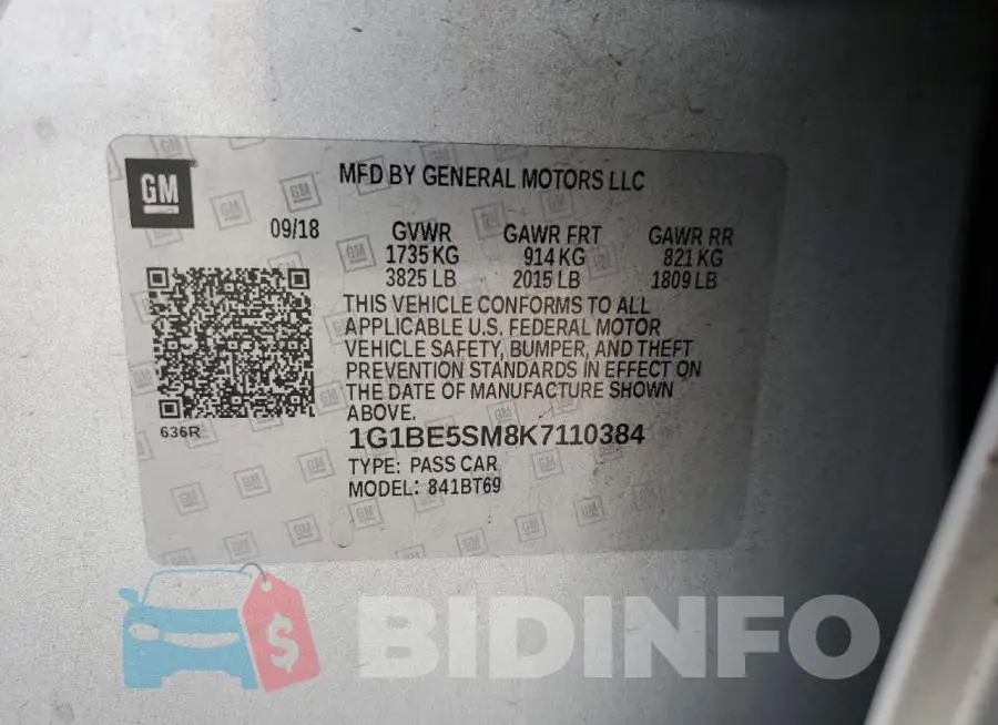 1G1BE5SM8K7110384 Photo# 10