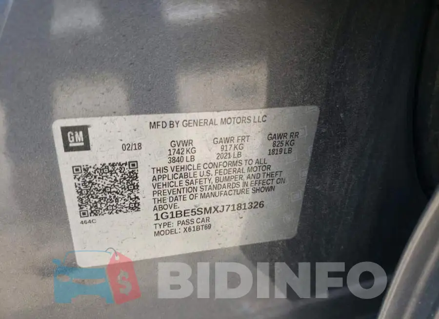 1G1BE5SMXJ7181326 Photo# 10