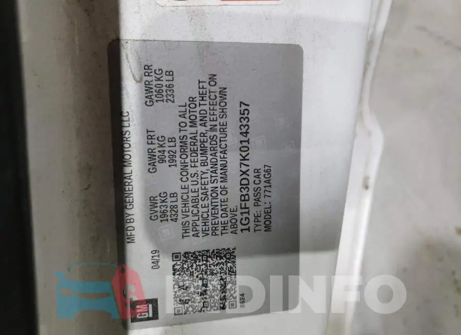 1G1FB3DX7K0143357 Photo# 10