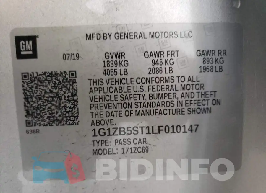 1G1ZB5ST1LF010147 Photo# 10