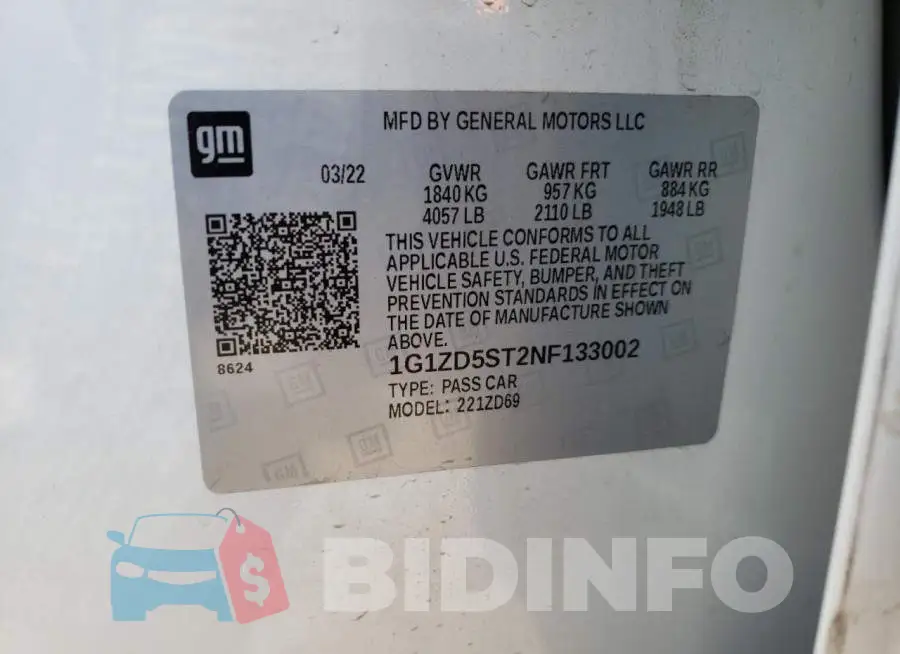 1G1ZD5ST2NF133002 Photo# 10