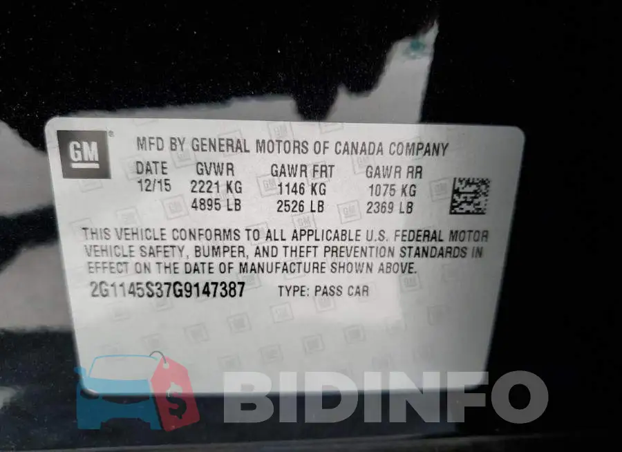 2G1145S37G9147387 Photo# 10