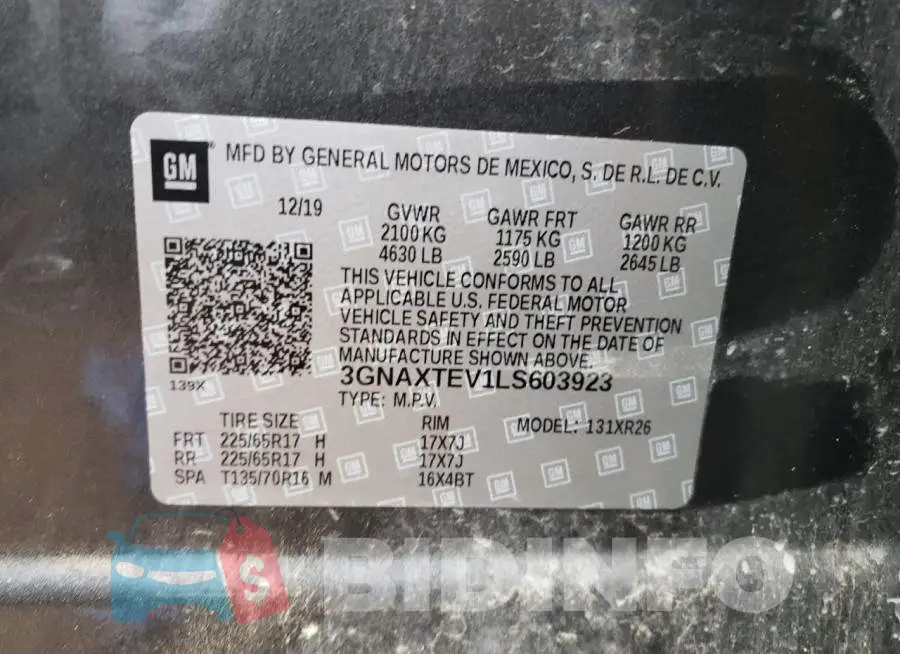 3GNAXTEV1LS603923 Photo# 10