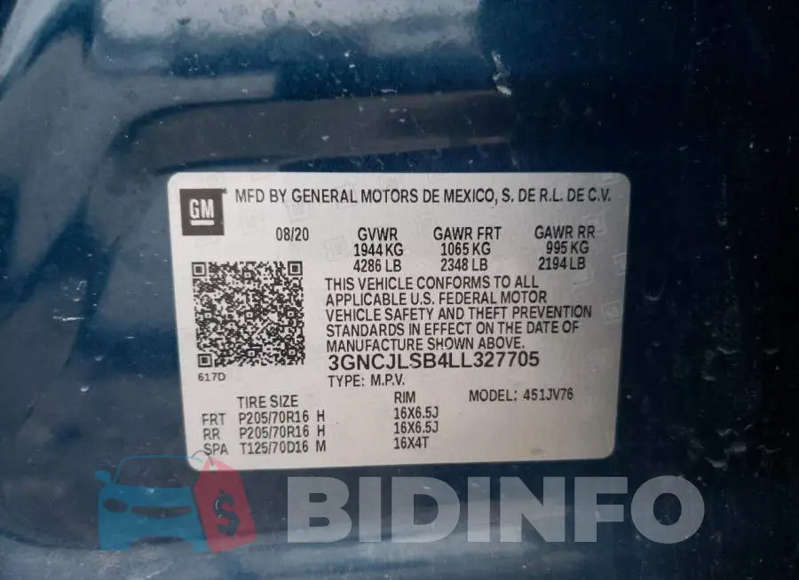 3GNCJLSB4LL327705 Photo# 10