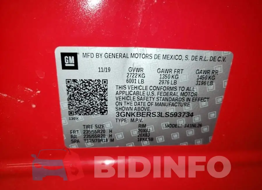 3GNKBERS3LS593734 Photo# 10