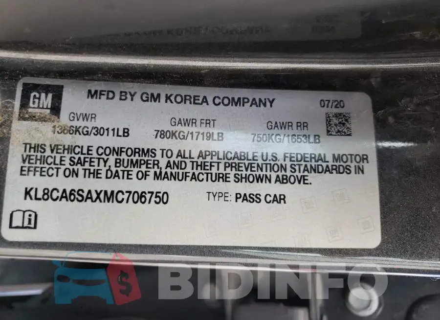 KL8CA6SAXMC706750 Photo# 10