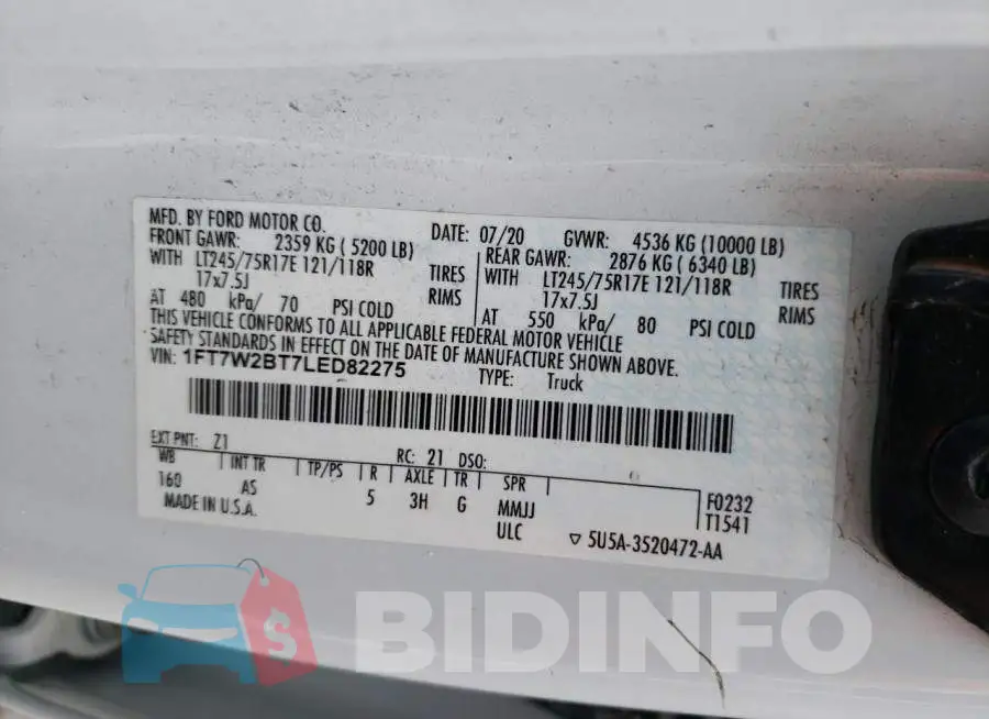 1FT7W2BT7LED82275 Photo# 10