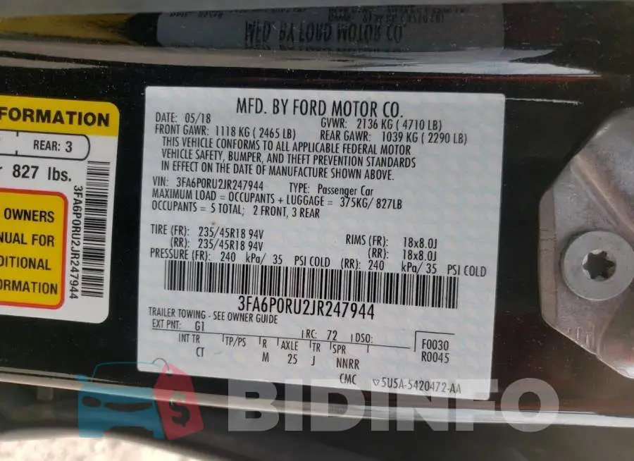 3FA6P0RU2JR247944 Photo# 10