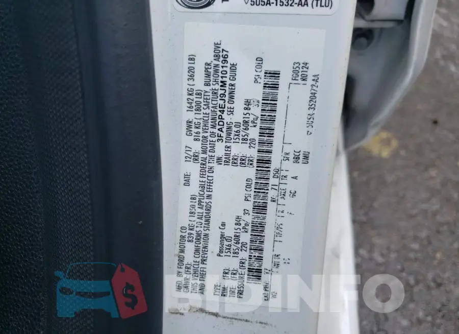 3FADP4EJ9JM101967 Photo# 10