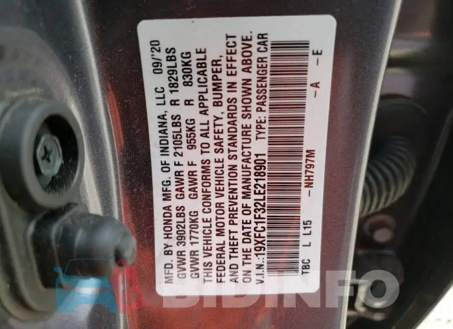 19XFC1F32LE218901 Photo# 10