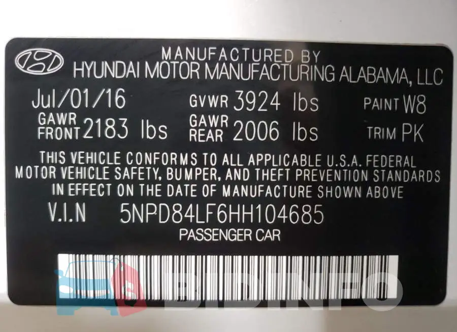 5NPD84LF6HH104685 Photo# 10
