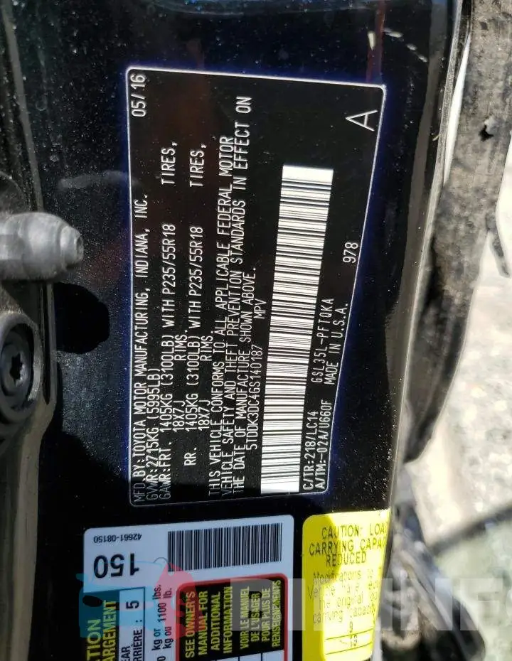 5TDDK3DC4GS140187 Photo# 10