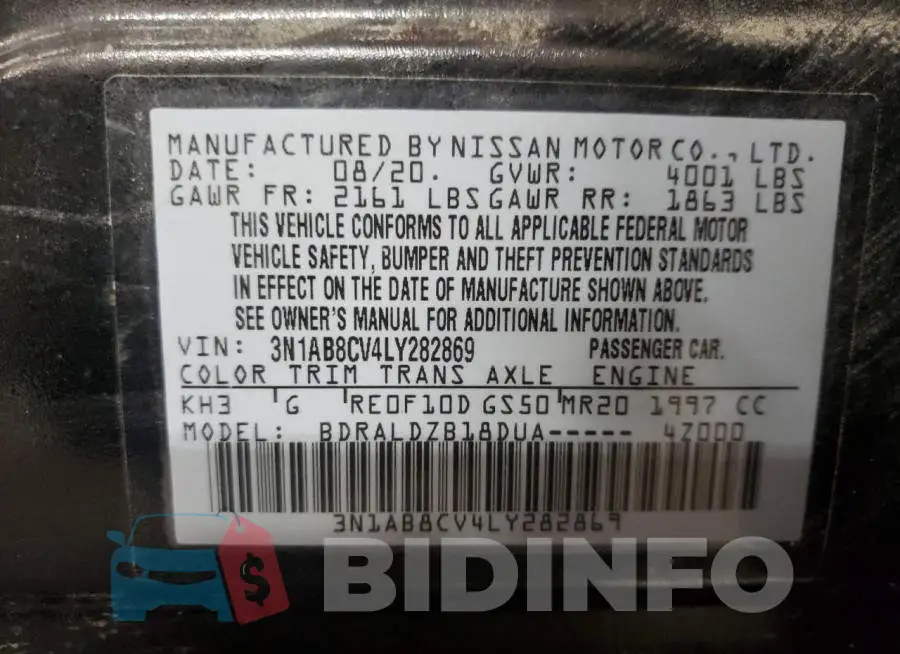 3N1AB8CV4LY282869 Photo# 10