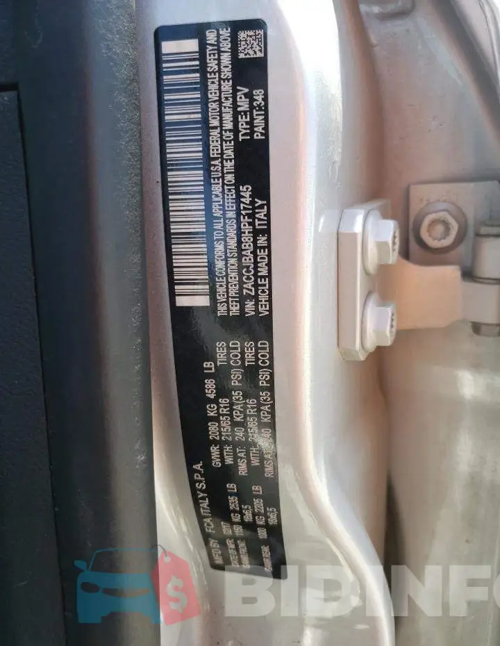 ZACCJBAB8HPF17445 Photo# 10