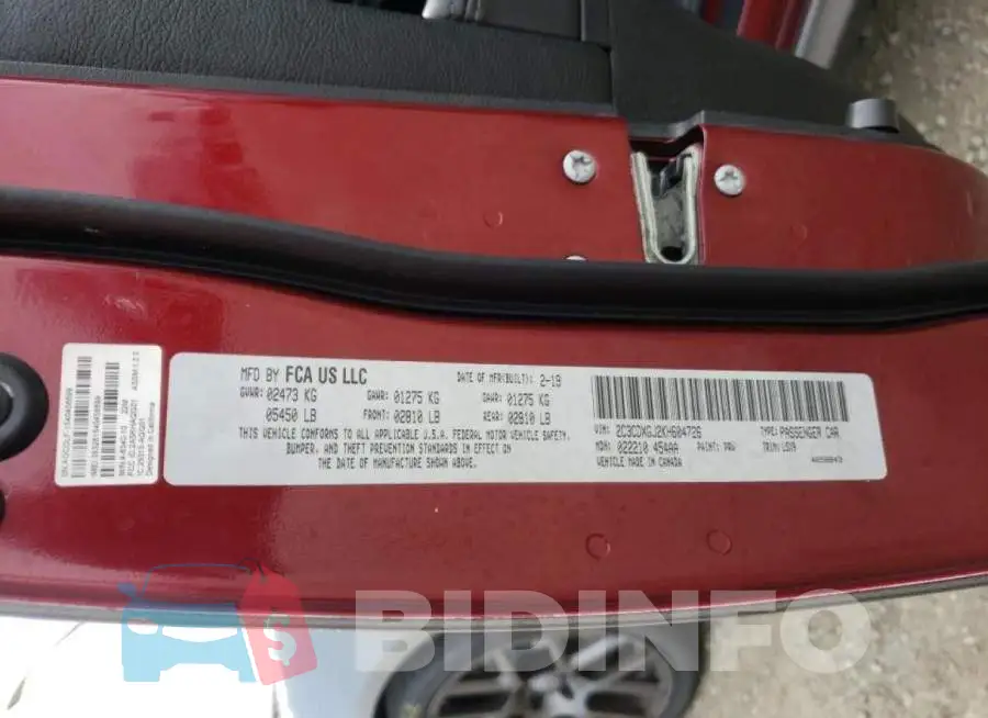 2C3CDXGJ2KH604726 Photo# 10