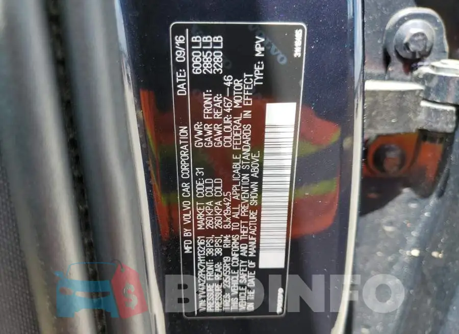 YV4A22PK7H1132161 Photo# 10