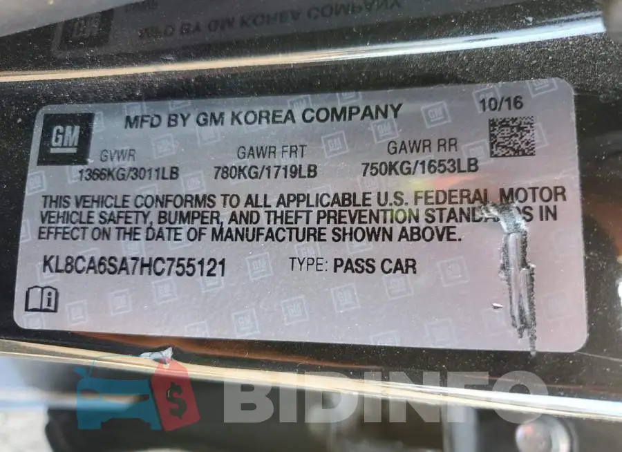 KL8CA6SA7HC755121 Photo# 10