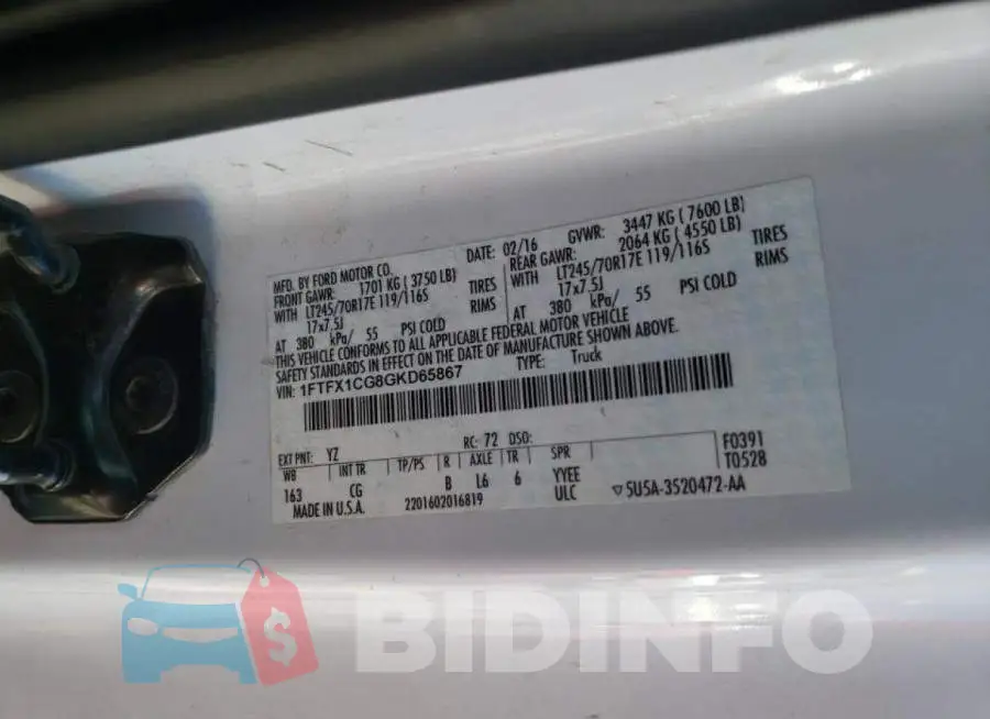 1FTFX1CG8GKD65867 Photo# 10