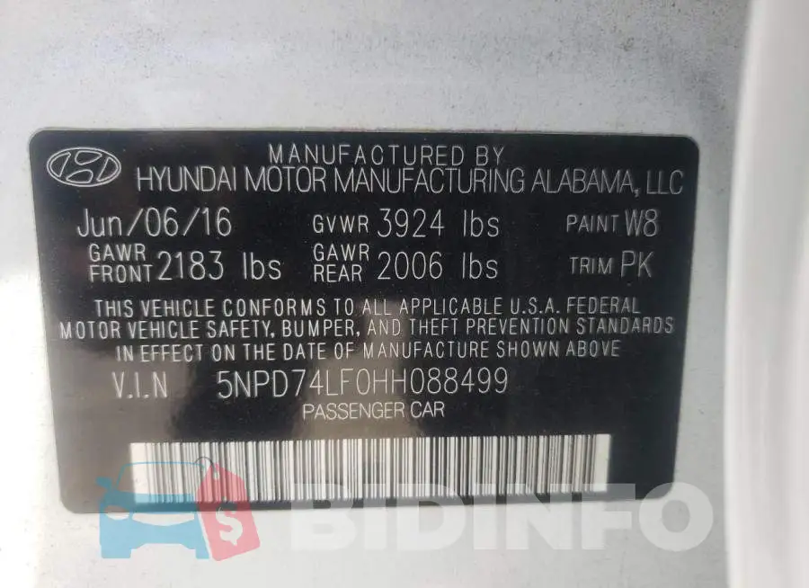 5NPD74LF0HH088499 Photo# 10