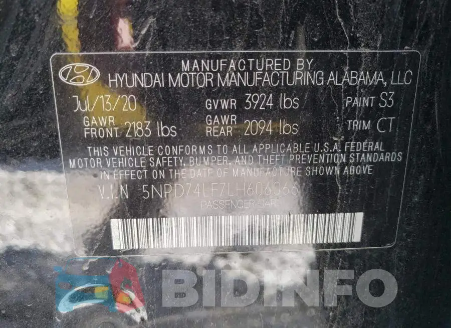 5NPD74LF7LH606066 Photo# 10