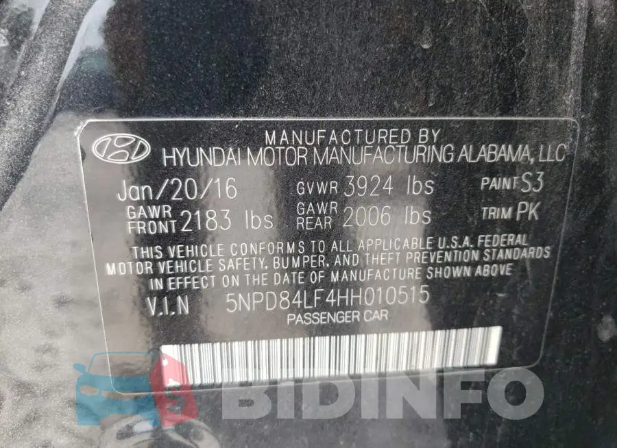 5NPD84LF4HH010515 Photo# 10