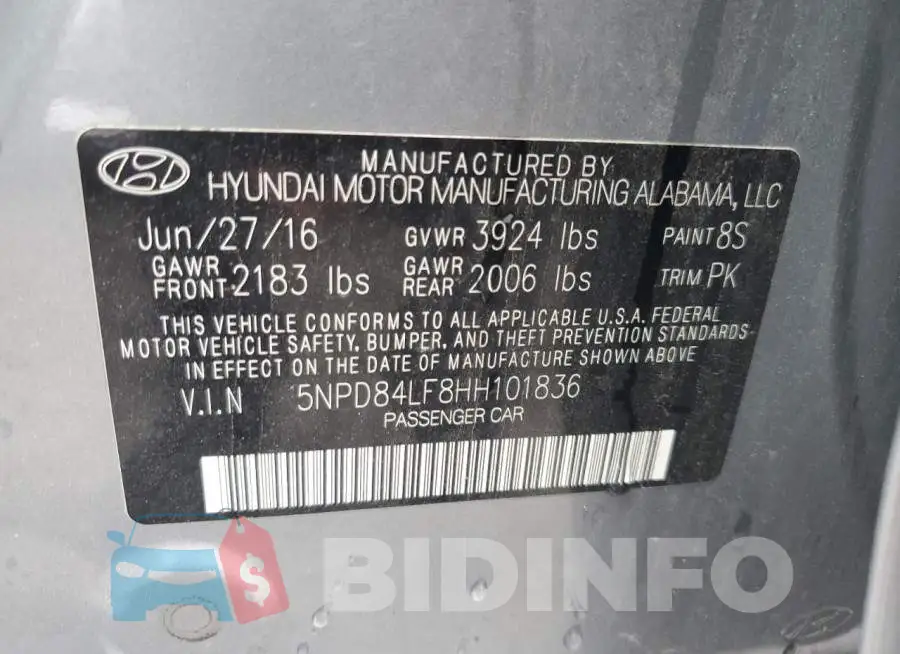 5NPD84LF8HH101836 Photo# 10