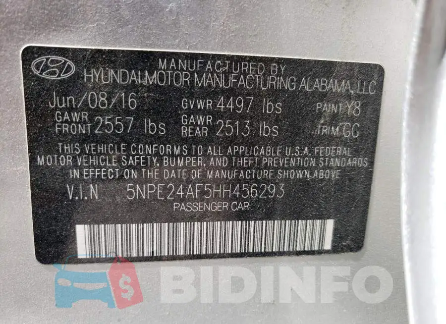 5NPE24AF5HH456293 Photo# 10