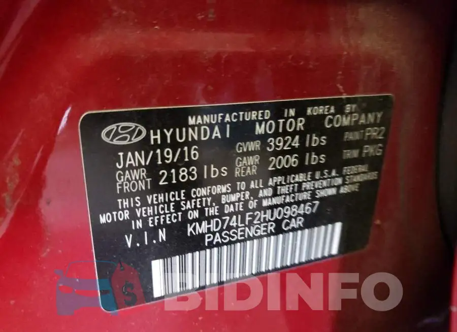 KMHD74LF2HU098467 Photo# 10