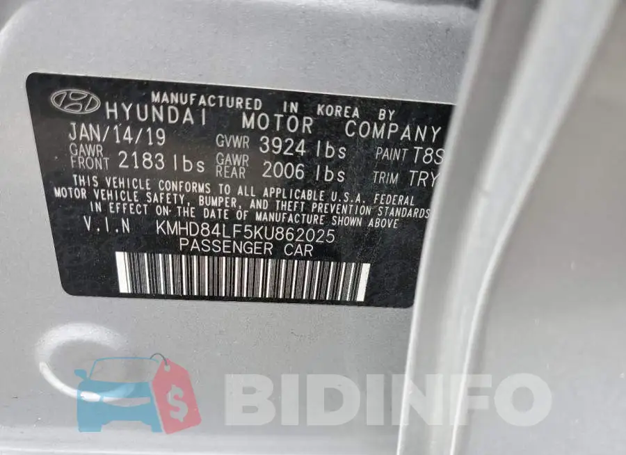 KMHD84LF5KU862025 Photo# 10