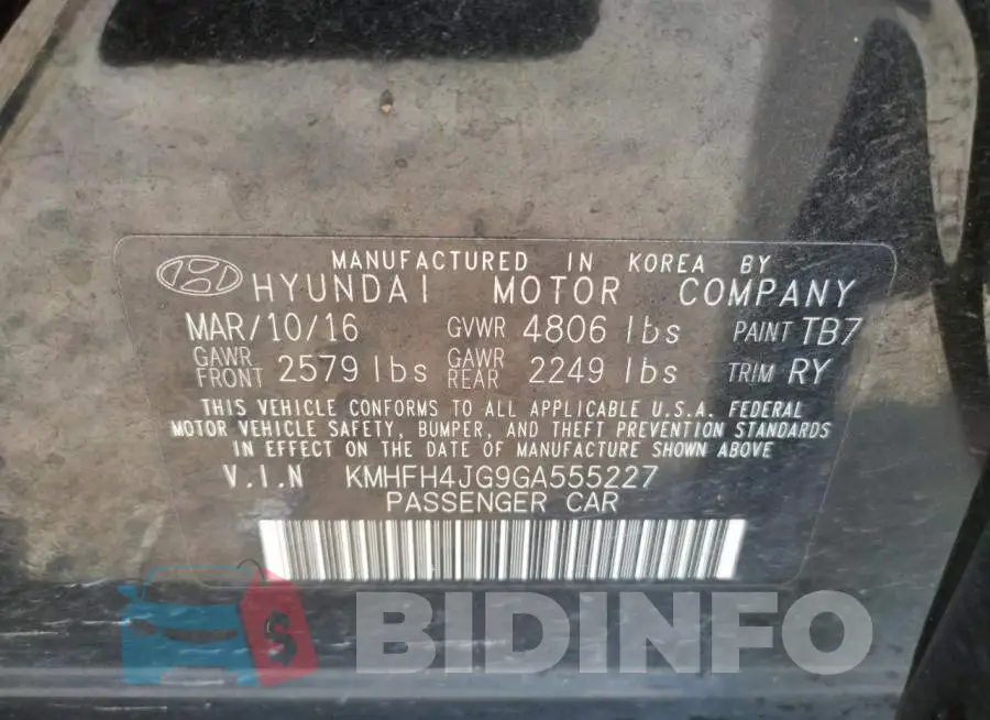 KMHFH4JG9GA555227 Photo# 10