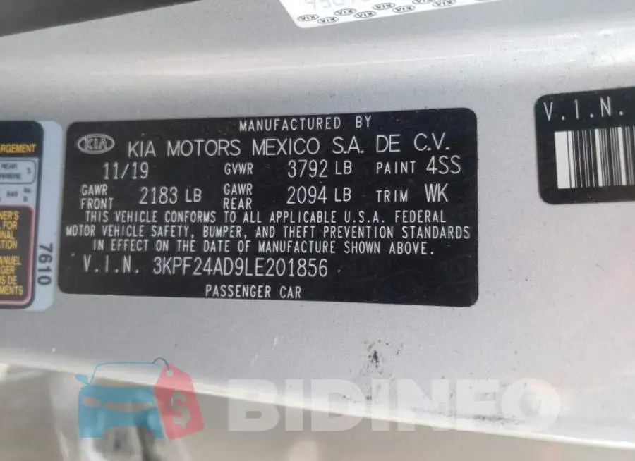 3KPF24AD9LE201856 Photo# 10