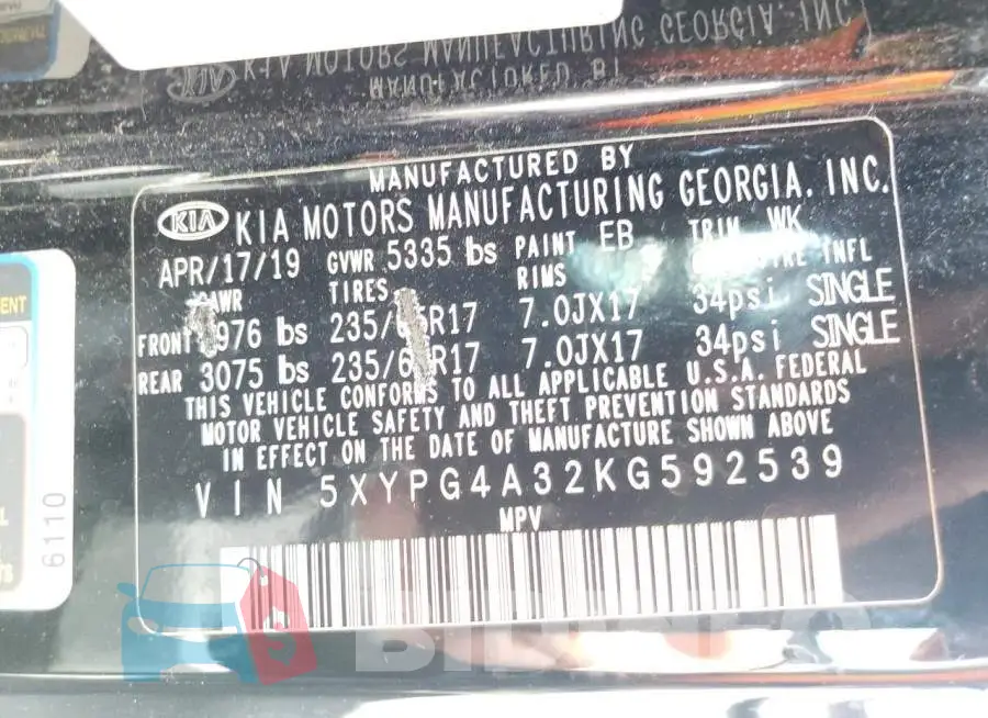 5XYPG4A32KG592539 Photo# 10