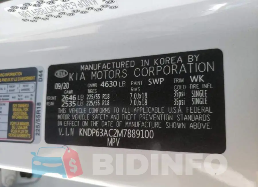 KNDP63AC2M7889100 Photo# 10