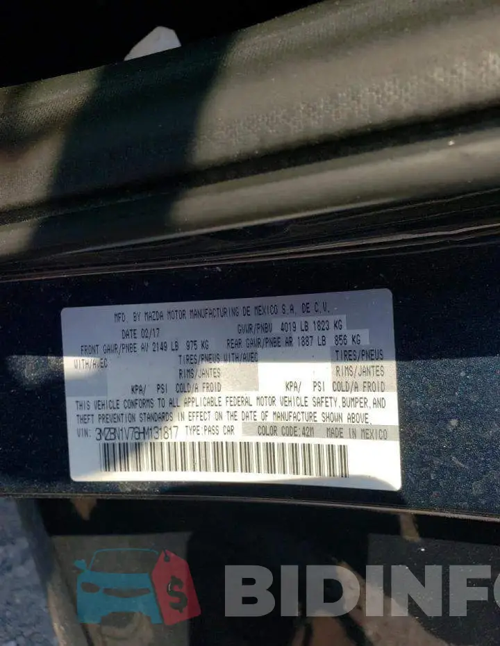 3MZBN1V76HM131817 Photo# 10