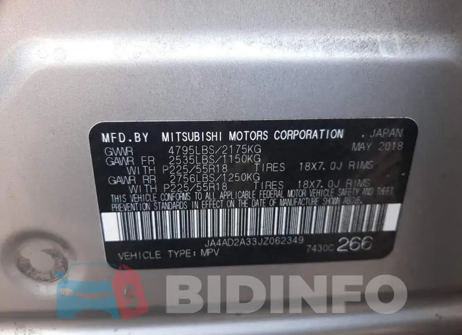 JA4AD2A33JZ062349 Photo# 10