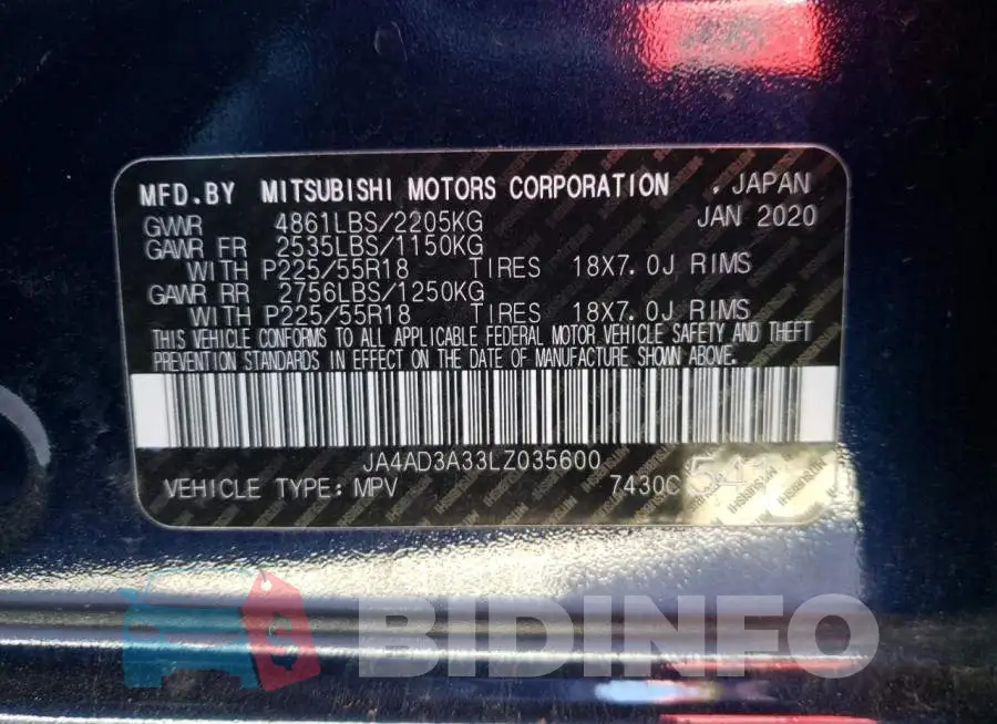JA4AD3A33LZ035600 Photo# 10