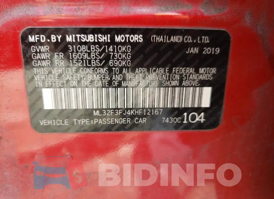 ML32F3FJ4KHF12167 Photo# 10