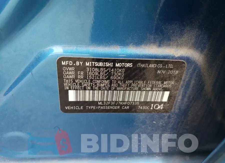 ML32F3FJ7KHF07335 Photo# 10