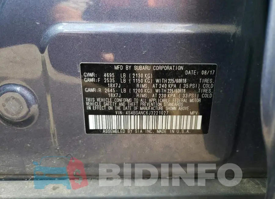 4S4BSANC6J3221027 Photo# 10